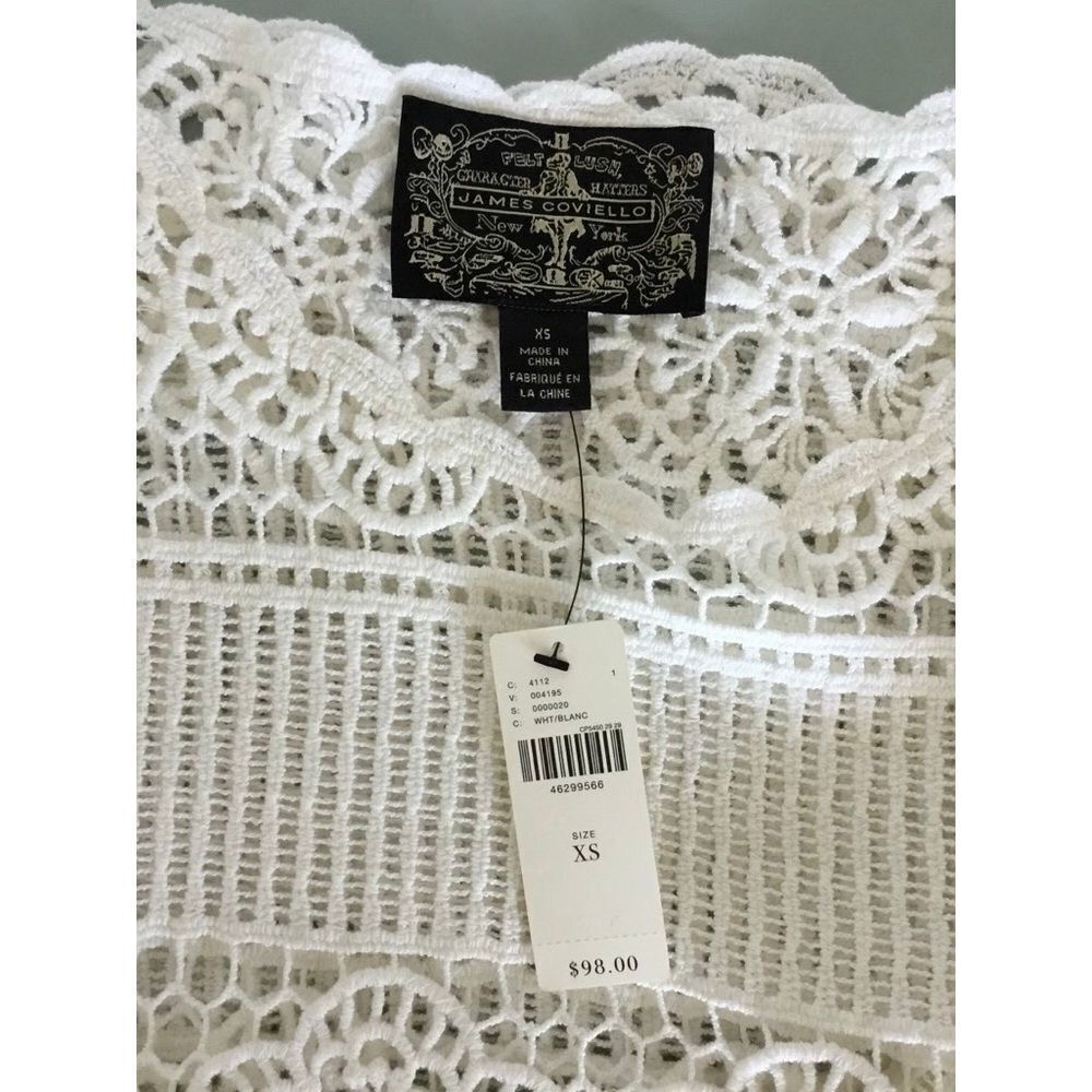 NEW James Coviello For Anthropolgie Women’s XS Lace Top - Picture 7 of 7